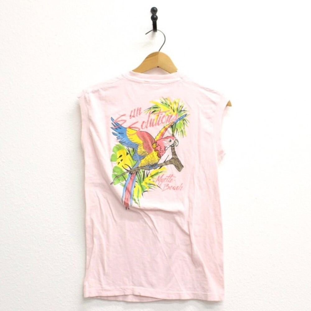 Vintage Sun Solutions Myrtle Beach Parrot Tank Top Medium